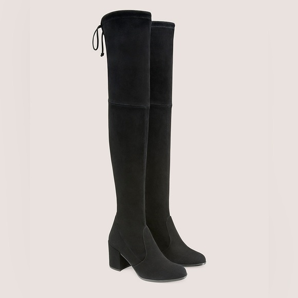 Stuart Weitzman Shoes - Stuart Weitzman Tieland Over-The-Knee Black Suede Boots